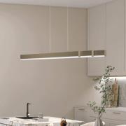 LED hanglamp Vayana, greige, lengte 189 cm, CCT-touchdimmer