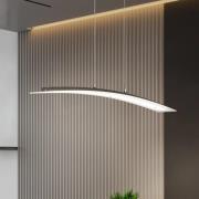 LED hanglamp Mavero, nikkel, lengte 90 cm, CCT, touchdimmer