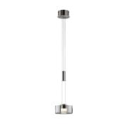 LED hanglamp LAVIN, nikkel/rookkleurig, Ø 20 cm, metaal/glas dimbaar