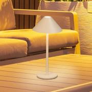 LED tafellamp Prato, zandkleurig Hoogte 25 cm Metaal IP54