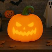 LED-batterijlamp Richy, oranje, Ø 11 cm, siliconen