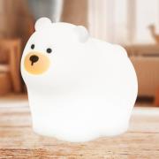 LED-batterijlamp Knut, wit, lengte 12 cm, siliconen