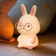 LED-batterijlamp Josie, roze, hoogte 16 cm, siliconen