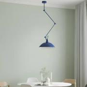 Hanglamp Melos, blauw, Ø 36 cm, metaal