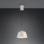 Hanglamp Tova, lichtgrijs, Ø 30 cm, metaal, E27
