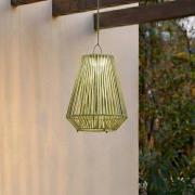 Lindby LED-zonnelamp Austas, groen, Ø 32 cm, USB, IP54