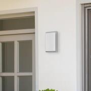 Sensor-buitenwandlamp 059, roestvrij staal opaalglas 29 cm IP44 E27