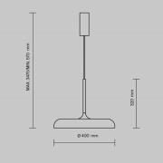 Maytoni LED hanglamp Gerhard, Ø 40 cm, wit, metaal