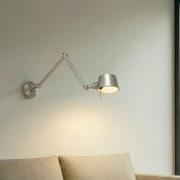 Lucande wandlamp Silka, 91 cm, nikkel, verstelbaar, E27