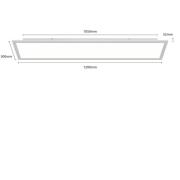 Prios LED paneel Gelora, 120 cm, 4.000 K, zilverkleurig, aluminium