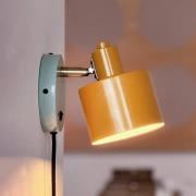 Dyberg Larsen wandlamp Ocean, curry/turkoois, uitsteek 21 cm