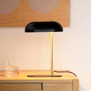 Dyberg Larsen tafellamp Mini Arch, zwart/messing, 32 cm