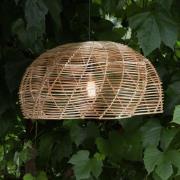 Buiten hanglamp Mayla, rotan naturel, Ø 53 cm, stekker IP44