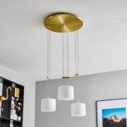 BANKAMP Grazia hanglamp ZigBee 3-lamp rond messing