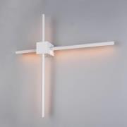 LED wandlamp Cassino, mat wit, breedte 67 cm, metaal