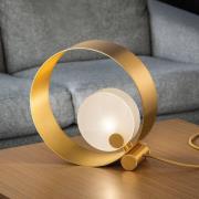Tafellamp Sound TL1, rond, gouden frames, G9