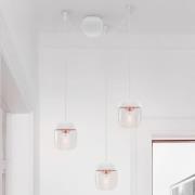 UMAGE Acorn hanglamp, wit/koper, 3 lampen