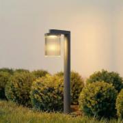 Lucande LED tuinpadverlichting Beelia, antraciet, 60 cm, geribbeld