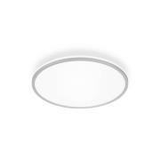 Plafondlamp Pulap A, mat chroom, Ø 33 cm, kunststof