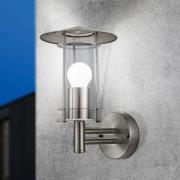 Buitenwandlamp Lisio, roestvrij staalkleurig, hoogte 30 cm, roestvrij ...