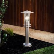 Sokkellamp Lisio, roestvrij staalkleurig, hoogte 50 cm, roestvrij staa...