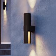 LED buiten wandlamp Montelauro, zwart, hoogte 32 cm, metaal