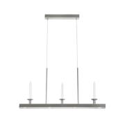 LED hanglamp Dining, nikkel, ijzer, lengte 82 cm, dimbaar.