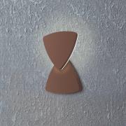 LED buiten wandlamp Pedersano roestkleurig Breedte 14 cm Driehoek