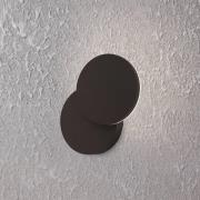 LED buiten wandlamp Pedersano, zwart, Ø 14 cm, metaal