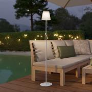 Scordiano-L zonne-LED-terraslamp, wit, hoogte 120 cm