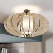 Plafondlamp Modern A L met houten lamellen Ø 60 cm