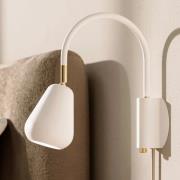Nuura wandspot Anoli, wit/goud, metaal, GU10, stekker