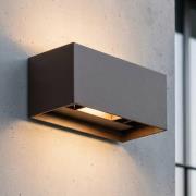 Ideal Lux buitenwandlamp Atom, bruin, 20 cm, metaal