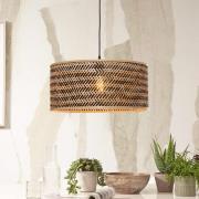 GOOD & MOJO hanglamp Java, naturel/zwart, Ø 50 cm, E27