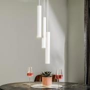 Hanglamp Eye, 3-lamps, rond, wit