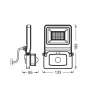OSRAM buitenspot ENDURA FLOOD, wit, sensor 30 W 830 IP44