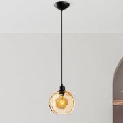 Hanglamp Benek, geel, glas, Ø 20 cm, E27