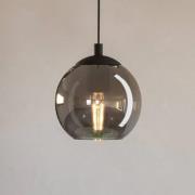 Hanglamp Ariscani, rookgrijs, Ø 20 cm, glas, E27