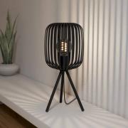 Tafellamp Romazzina, zwart, hoogte 44 cm, metaal, E27