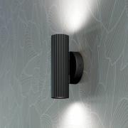 Wandlamp Portillo, zwart, hoogte 20 cm, 2-lamps. Metaal, GU10