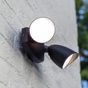 LED-buitenwandspot SHRIMP, zwart, 20 W, 2-lamps, IP54