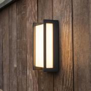 LED buitenwandlamp QUBO, donkergrijs 22 cm IP54 RGB CCT