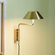 LED wandlamp COVER, messingkleurig, uitval 30 cm, metaal