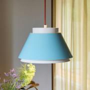 Hanglamp Remi, blauw/beige, Ø 25 cm, metaal