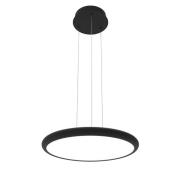 LED hanglamp Benett, zwart, Ø 50 cm, metaal/acryl