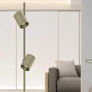 LED vloerlamp Melina olijfgroen, hoogte 162 cm, metaal, dimbaar