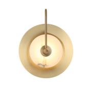 LED wandlamp Samira, messing, Ø 25 cm, kunststeen/metaal