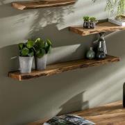 Vico Natural Edge - wandschap - 120 x 20 x 4 cm - acaciahout