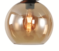 Artdelight Marino - glazen lampenkap - Ø 25 cm - amber