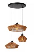 Lucide Yunkai - hanglamp - Ø 60 x 145 cm - hout